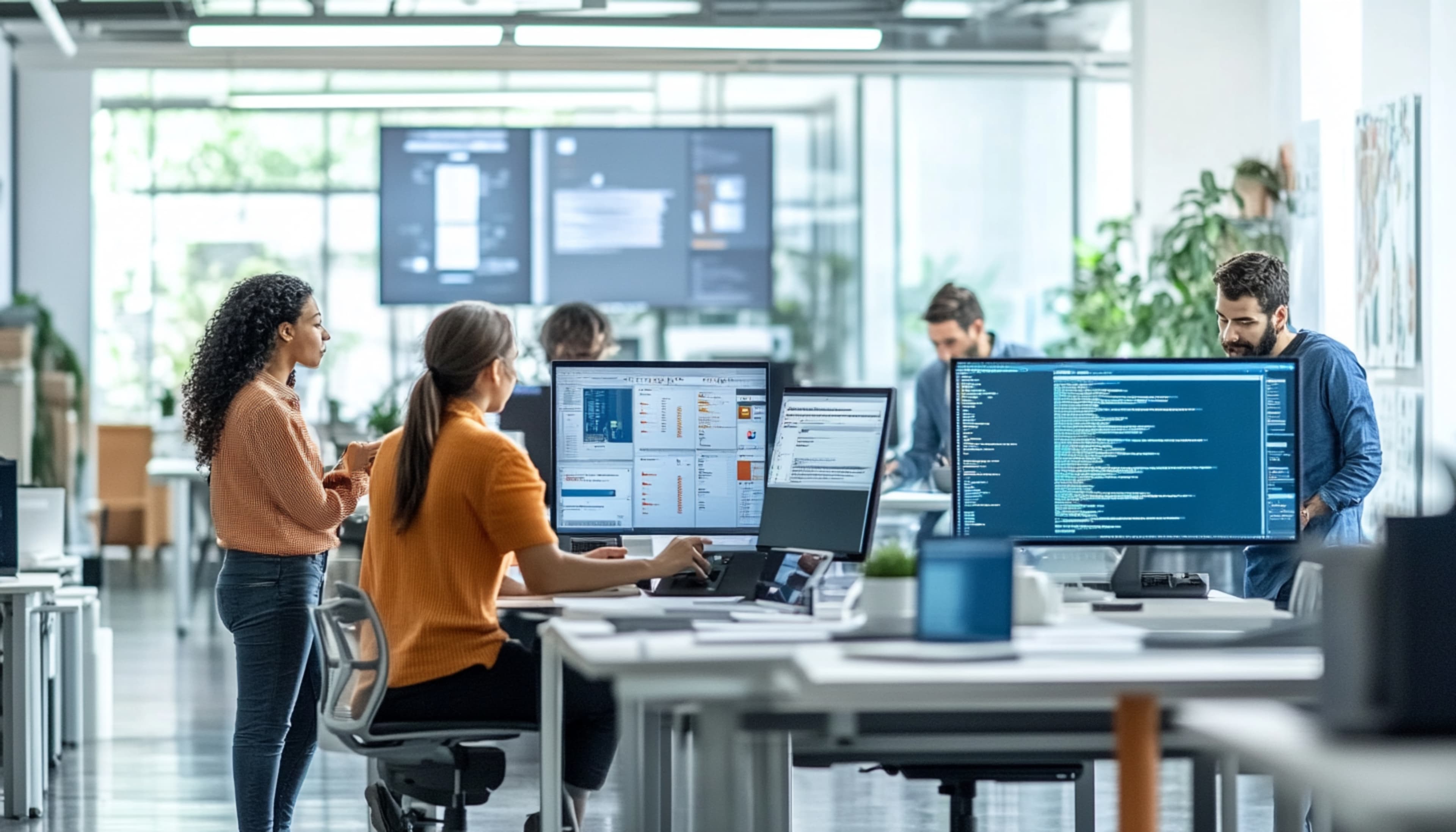 Equipo de Bistion trabajando en soluciones digitales